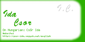 ida csor business card